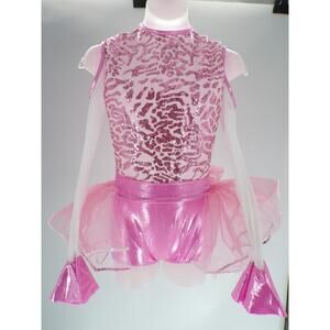 Dance Costume Dansco Large Child Pink Jazz Musical Pageant